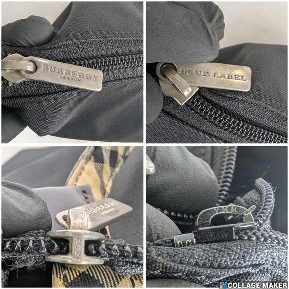 BURBERRY BLUE LABEL Handbag One Shoulder Nylon Black Nova Check Made in Italy. - Picture 8 of 12
